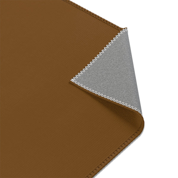 Dark Brown Designer Area Rugs, Best Anti-Slip Indoor Solid Color Carpet For Home Office - Printed in USA