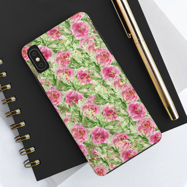 Red Rose Floral Phone Case, Flower Print Case Mate Tough Phone Cases-Made in USA - Heidikimurart Limited 