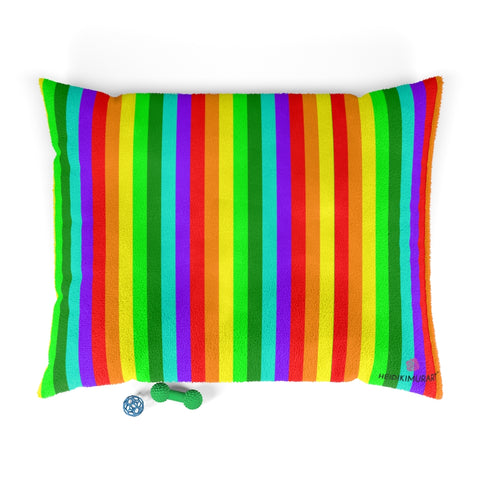 Rainbow Striped Pet Bed - Heidikimurart Limited 