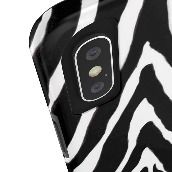 Zebra Stripe Print Phone Case, Animal Print Case Mate Tough Phone Cases-Made in USA - Heidikimurart Limited 