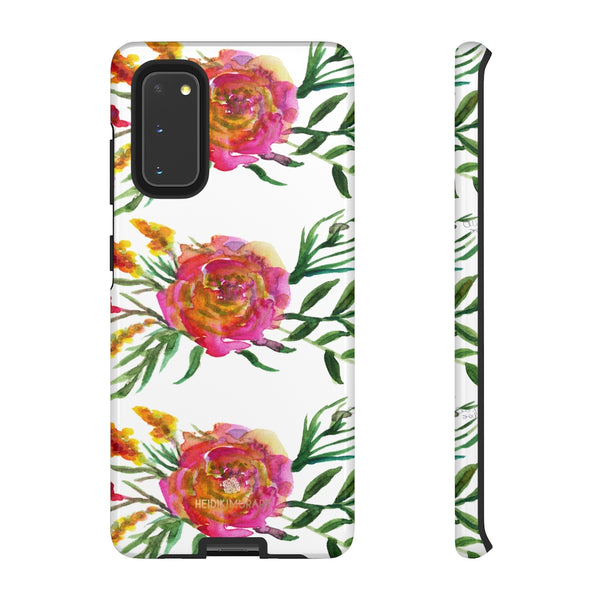 Pink Rose Floral Phone Case, Flower Print Tough Designer Phone Case -Made in USA-Phone Case-Printify-Samsung Galaxy S20-Glossy-Heidi Kimura Art LLC