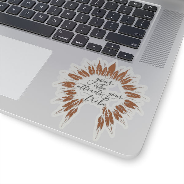 Your Tribe Attracts Your Vibe Motivational Quote Print Kiss-Cut Stickers- Made in USA-Kiss-Cut Stickers-Heidi Kimura Art LLC