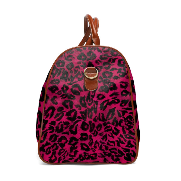 Pink Leopard Waterproof Travel Bag