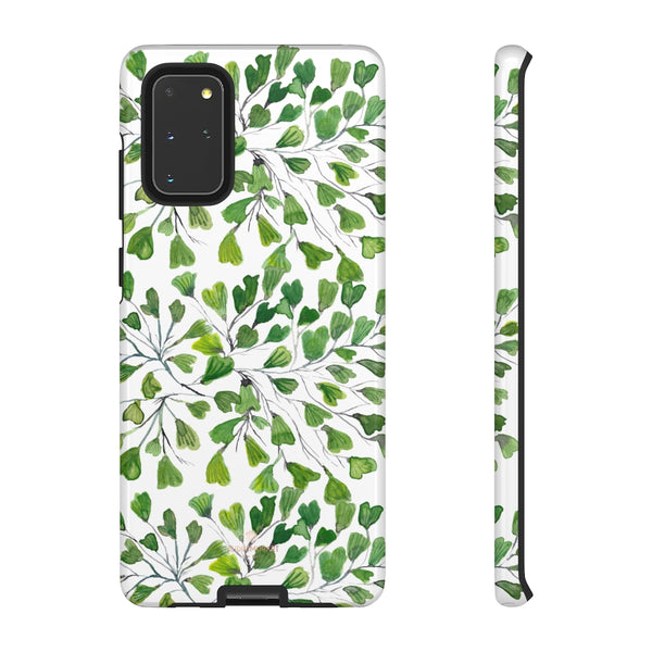 Green Maidenhair Fern Tough Cases, Leaf Print Phone Case-Phone Case-Printify-Samsung Galaxy S20+-Glossy-Heidi Kimura Art LLC