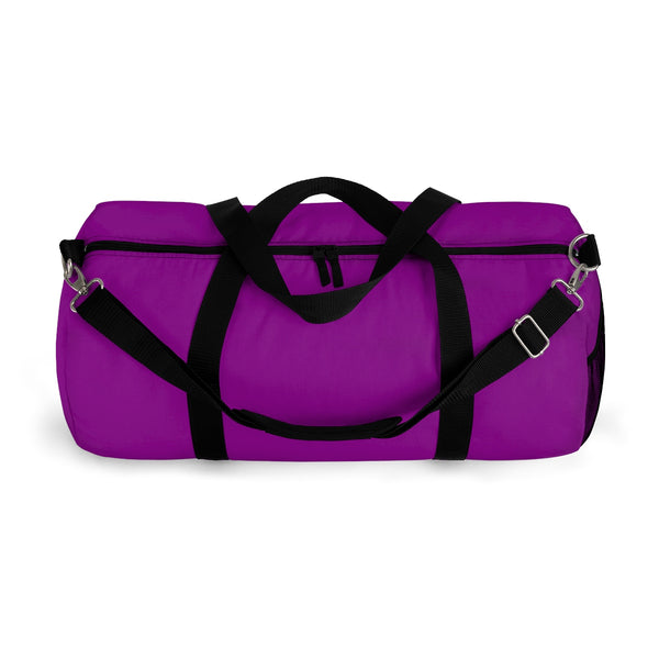 Royal Purple Solid Color All Day Small Or Large Size Duffel Bag, Made in USA-Duffel Bag-Heidi Kimura Art LLC