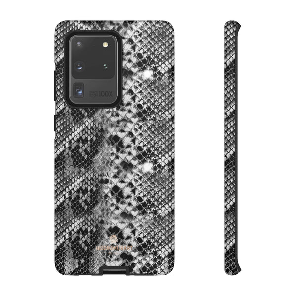 Black Snakeskin Print Tough Cases, Designer Phone Case-Made in USA-Phone Case-Printify-Samsung Galaxy S20 Ultra-Matte-Heidi Kimura Art LLC
