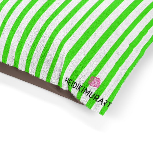 Green Striped Pet Bed - Heidikimurart Limited 