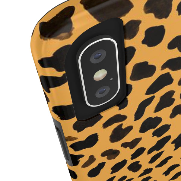 Brown Leopard Print Phone Case, Animal Print Case Mate Tough Phone Cases-Made in USA - Heidikimurart Limited 