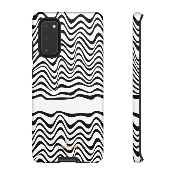 Wavy Black White Tough Cases-Phone Case-Printify-Samsung Galaxy S20-Matte-Heidi Kimura Art LLC