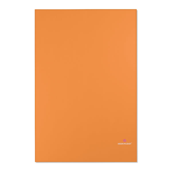 Light Orange Designer Area Rugs, Best Anti-Slip Indoor Solid Color Carpet For Home Office - Printed in USA