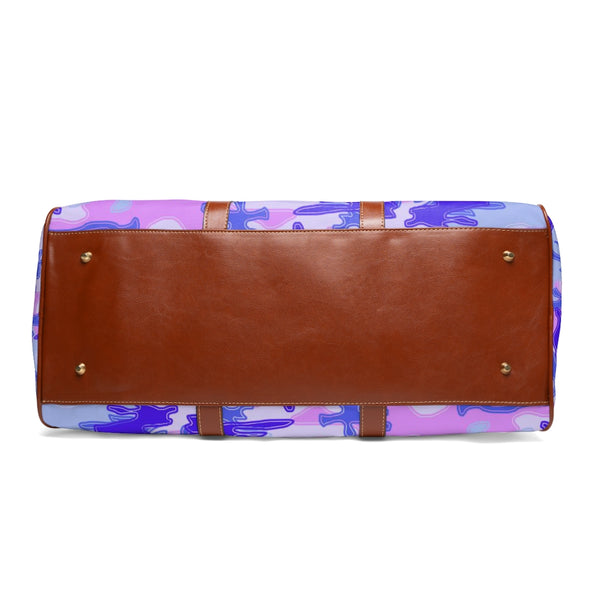 Purple Camo Waterproof Travel Bag