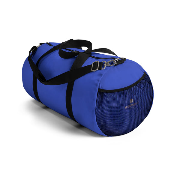 Violet Blue Solid Color All Day Small Or Large Size Duffel Bag, Made in USA-Duffel Bag-Heidi Kimura Art LLC