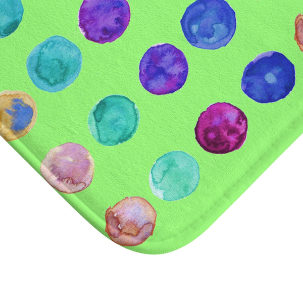 Polka Dot Colorful Dots Cute Anti-Slip Microfiber 34"x21", 24"x17" Bath Mat-Bath Mat-Heidi Kimura Art LLC
