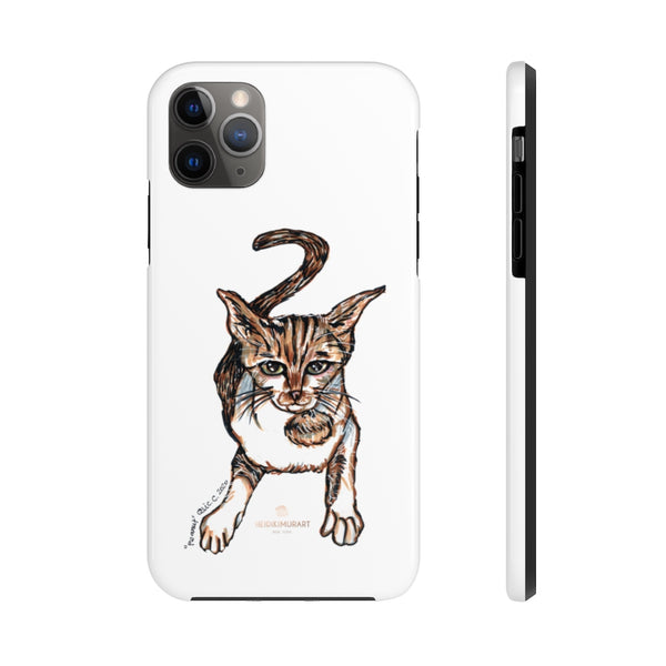 Cat Phone Case, Peanut Meow Cat Designer Case Mate Tough Phone Cases-Printed in USA - Heidikimurart Limited 