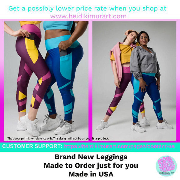Purple Tie Dye Women's Tights, Best Pink Purple Tie Dye Print Women's Crossover Leggings With Pockets For Ladies - Made in USA/EU/MX