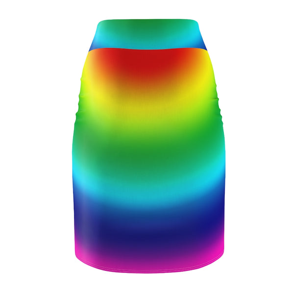 Colourful Rainbow Women's Pencil Skirt - Heidikimurart Limited 