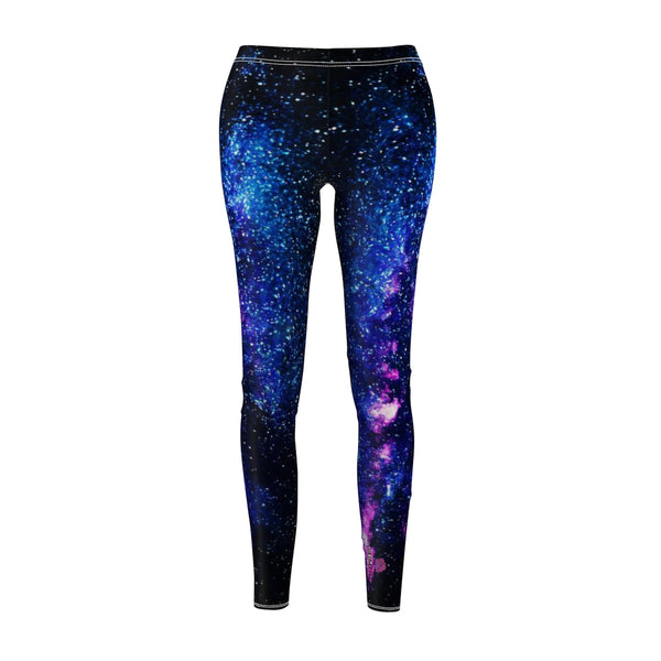 Blue Galaxy Print Casual Leggings