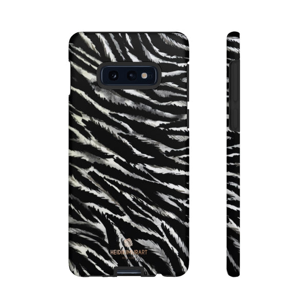 White Tiger Stripe Phone Case, Animal Print Tough Designer Phone Case -Made in USA-Phone Case-Printify-Samsung Galaxy S10E-Matte-Heidi Kimura Art LLC