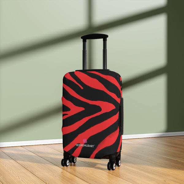 Red Zebra Print Luggage Cover