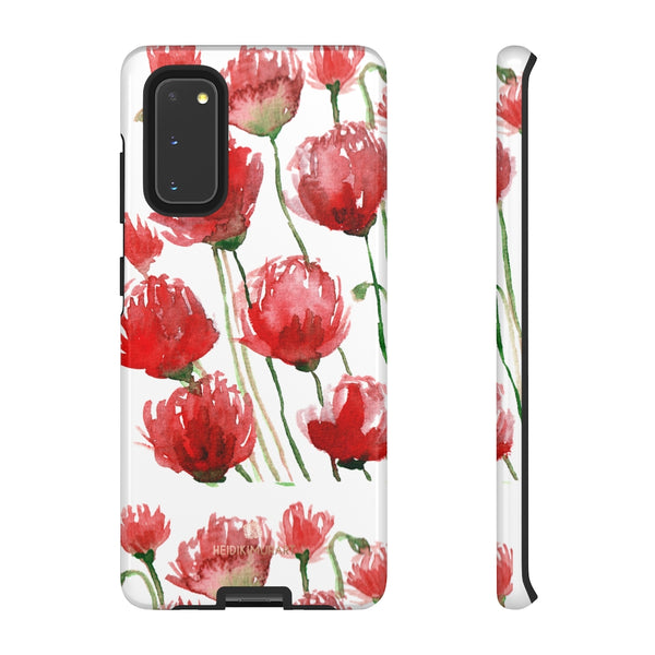 Red Tulips Floral Tough Cases, Roses Flower Print Best Designer Phone Case-Made in USA-Phone Case-Printify-Samsung Galaxy S20-Glossy-Heidi Kimura Art LLC
