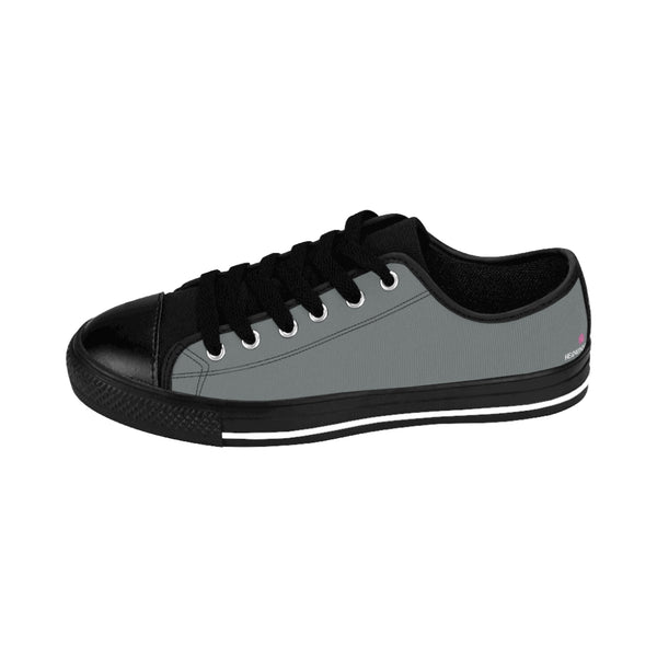 Dark Grey Color Women's Sneakers, Solid Grey Color Best Tennis Casual Shoes For Women (US Size: 6-12)