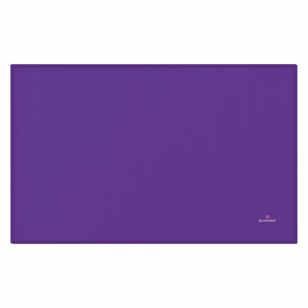 Dark Purple Color Dornier Rug, Solid Color Purple Best Designer Woven Skid-Resistant Indoor Carpet - Printed in USA  (Size: 20"x32", 35"×63", 63"×84")