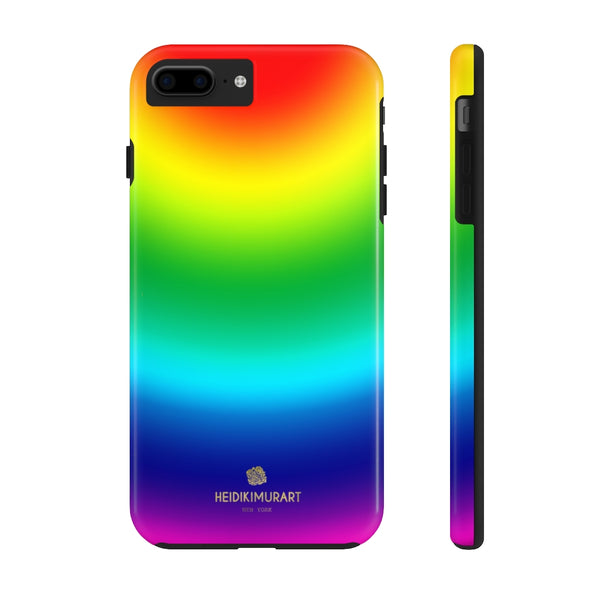 Rainbow Ombre Print Phone Case, Gay Pride Case Mate Tough Phone Cases-Made in USA - Heidikimurart Limited 