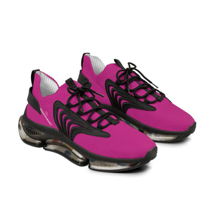 Hot Pink Color Men's Shoes, Solid Color Best Comfy Men's Mesh Sports Sneakers Shoes (US Size: 5-12)