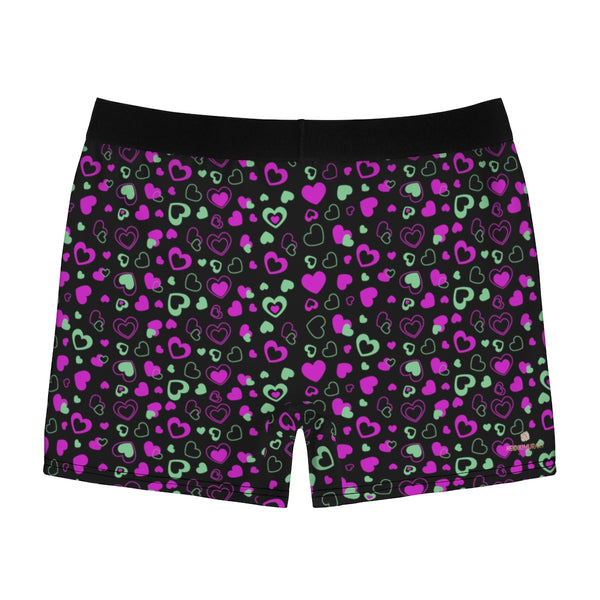 Hearts Men's Boxer Briefs, Pink Hearts Valentine's Day Sexy Underwear For Men-All Over Prints-Printify-Heidi Kimura Art LLC