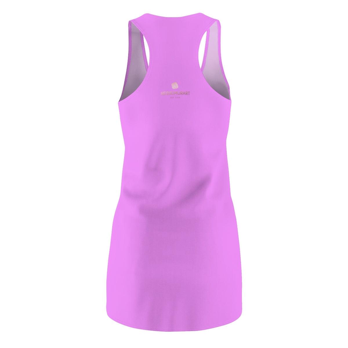Solid Color Pink Classic Women's Long Sleeveless Designer Racerback Dress - Made in USA-Women's Sleeveless Dress-L-Heidi Kimura Art LLC