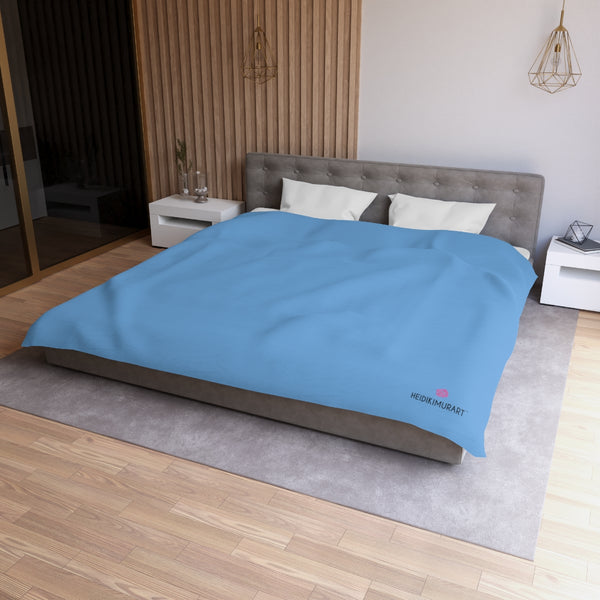 Light Blue Color Duvet Cover,  Solid Color Best Microfiber Duvet Cover