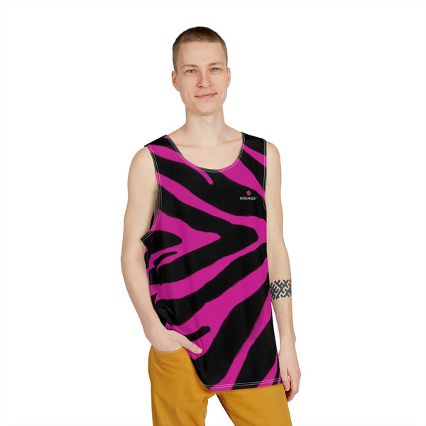 Pink Zebra Print Men's Tank