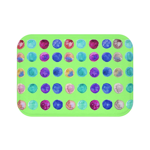 Polka Dot Colorful Dots Cute Anti-Slip Microfiber 34"x21", 24"x17" Bath Mat-Bath Mat-Small 24x17-Heidi Kimura Art LLC