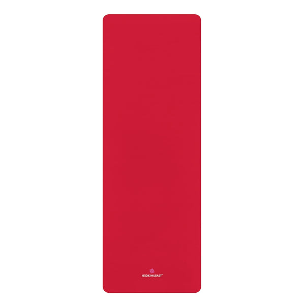 Wine Red Rubber Yoga Mat - Printed in USA (Size: 24” x 68”)