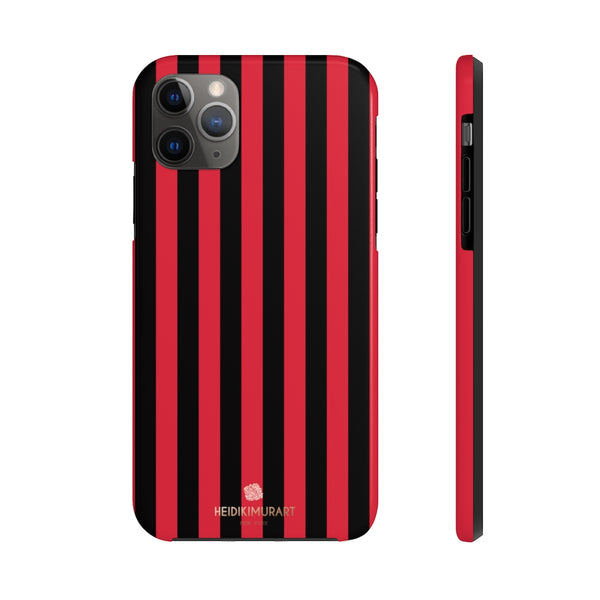 Red Black Stripe iPhone Case, Case Mate Tough Samsung Galaxy Phone Cases-Phone Case-Printify-iPhone 11 Pro Max-Heidi Kimura Art LLC