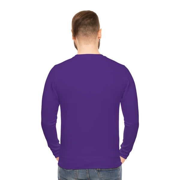 Dark Purple Men's Shirt, Color Lightweight Men's Sweatshirt, Solid Color Men's Shirt