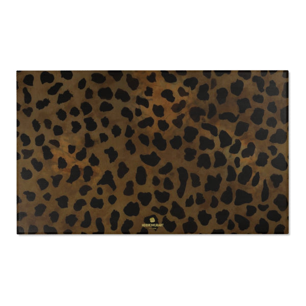Brown Cheetah Animal Print Designer 24x36, 36x60, 48x72 inches Area Rugs - Printed in USA-Area Rug-60" x 36"-Heidi Kimura Art LLC
