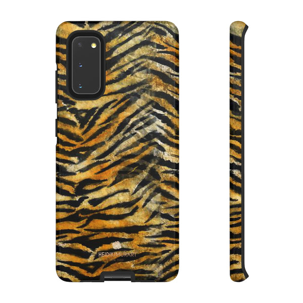Orange Tiger Striped Phone Case, Animal Print Tough Cases, Designer Phone Case-Made in USA-Phone Case-Printify-Samsung Galaxy S20-Glossy-Heidi Kimura Art LLC