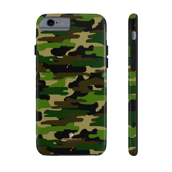 Classic Green Camo iPhone Case, Case Mate Tough Samsung Galaxy Phone Cases-Phone Case-Printify-iPhone 6/6s Tough-Heidi Kimura Art LLC
