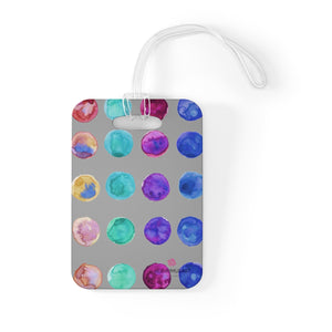 Take Cool Watercolor Polka Dots Designer Travel Luggage Suitcase Bag Tag - Made in USA-Bag Tags-One Size-Heidi Kimura Art LLC