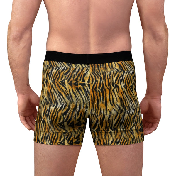 Orange Tiger Men's Boxer Briefs, Animal Print Premium Quality Underwear For Men-All Over Prints-Printify-Heidi Kimura Art LLC