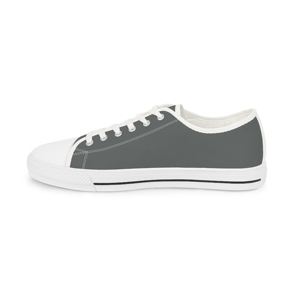 Light Grey Color Men's Sneakers, Best Solid Grey Color Modern Minimalist Best Breathable Designer Men's Low Top Canvas Fashion Sneakers With Durable Rubber Outsoles and Shock-Absorbing Layer and Memory Foam Insoles (US Size: 5-14)