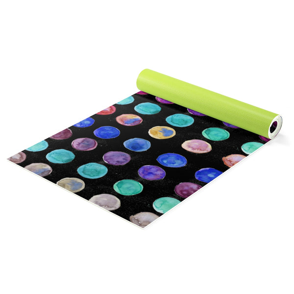 Maki Cute Polka Dot Colorful Yoga Mat+Yoga Bag Full 2-Piece Set - Made in USA-Yoga Mats-One size-Heidi Kimura Art LLC