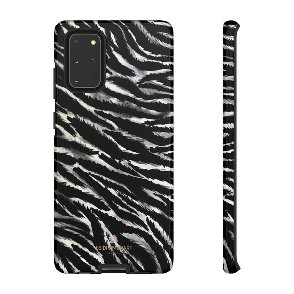 White Tiger Stripe Phone Case, Animal Print Tough Designer Phone Case -Made in USA-Phone Case-Printify-Samsung Galaxy S20+-Glossy-Heidi Kimura Art LLC
