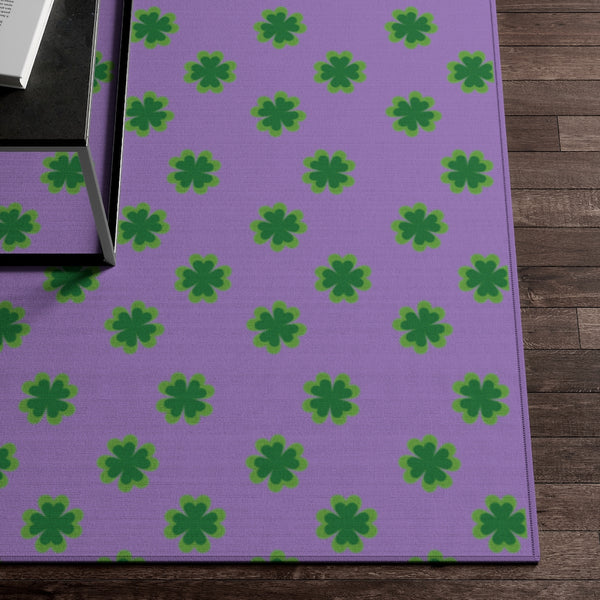 Purple Green Clover Dornier Rug