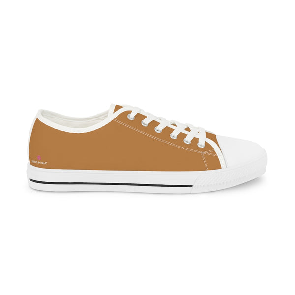 Light Brown Color Men's Sneakers, Best Solid Brown Color Modern Minimalist Best Breathable Designer Men's Low Top Canvas Fashion Sneakers With Durable Rubber Outsoles and Shock-Absorbing Layer and Memory Foam Insoles (US Size: 5-14)