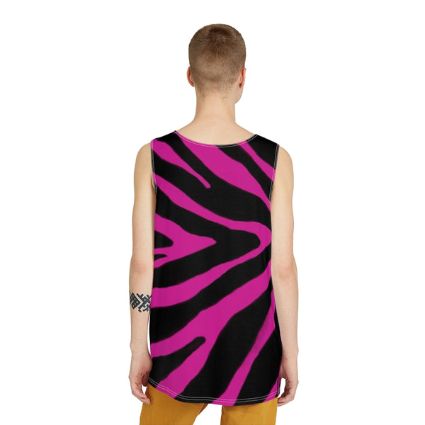 Pink Zebra Print Men's Tank