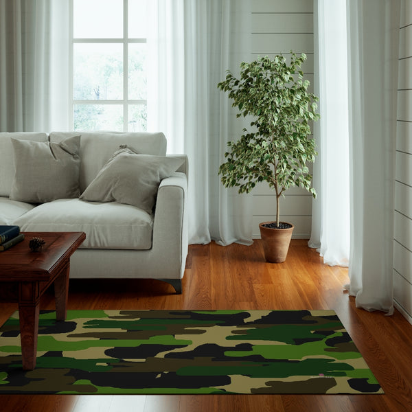Green Camo Print Dornier Rug