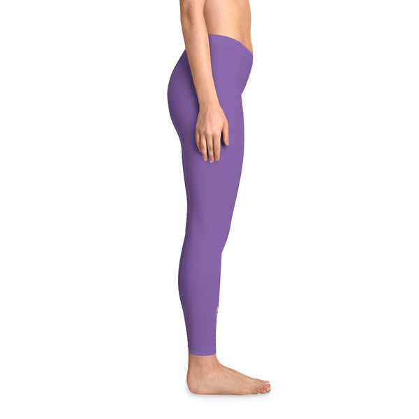Light Purple Solid Color Tights, Purple Solid Color Designer Comfy Women's Fancy Dressy Cut &amp; Sew Casual Leggings - Made in USA (US Size: XS-2XL) Casual Leggings For Women For Sale, Fashion Leggings, Leggings Plus Size, Mid-Waist Fit Tights&nbsp;