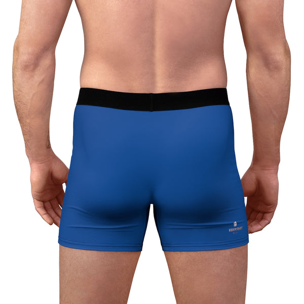 Dark Blue Men's Boxer Briefs, Elastic Modern Minimailsit Basic Essential Sexy Underwear For Men-All Over Prints-Printify-Heidi Kimura Art LLC